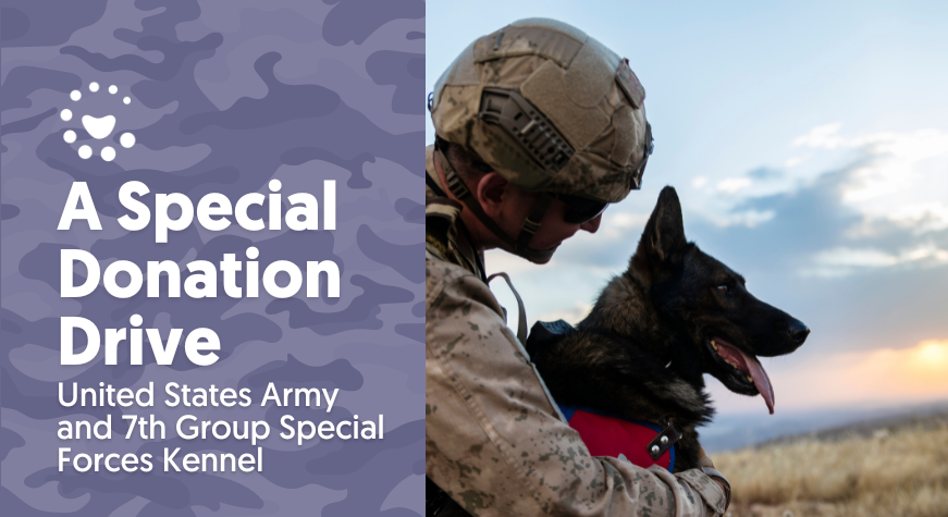 U.S. Army and 7th Group Special Forces Kennel Donation Drive