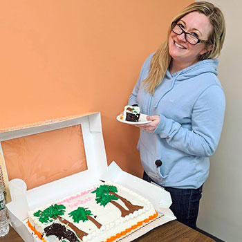 Amber at her going away party