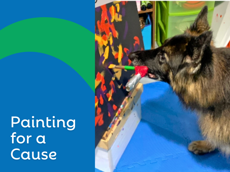 Painting for a Cause: Ashley McClure and Her Dog Margaux Support Pets with Cancer