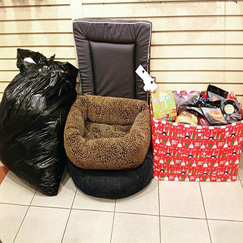 Donations collected by Riverside Animal Hospital