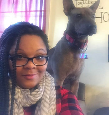 Tia and her dog, Ollie