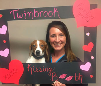 Kissing Booth at Twinbrook Veterinary Hospital